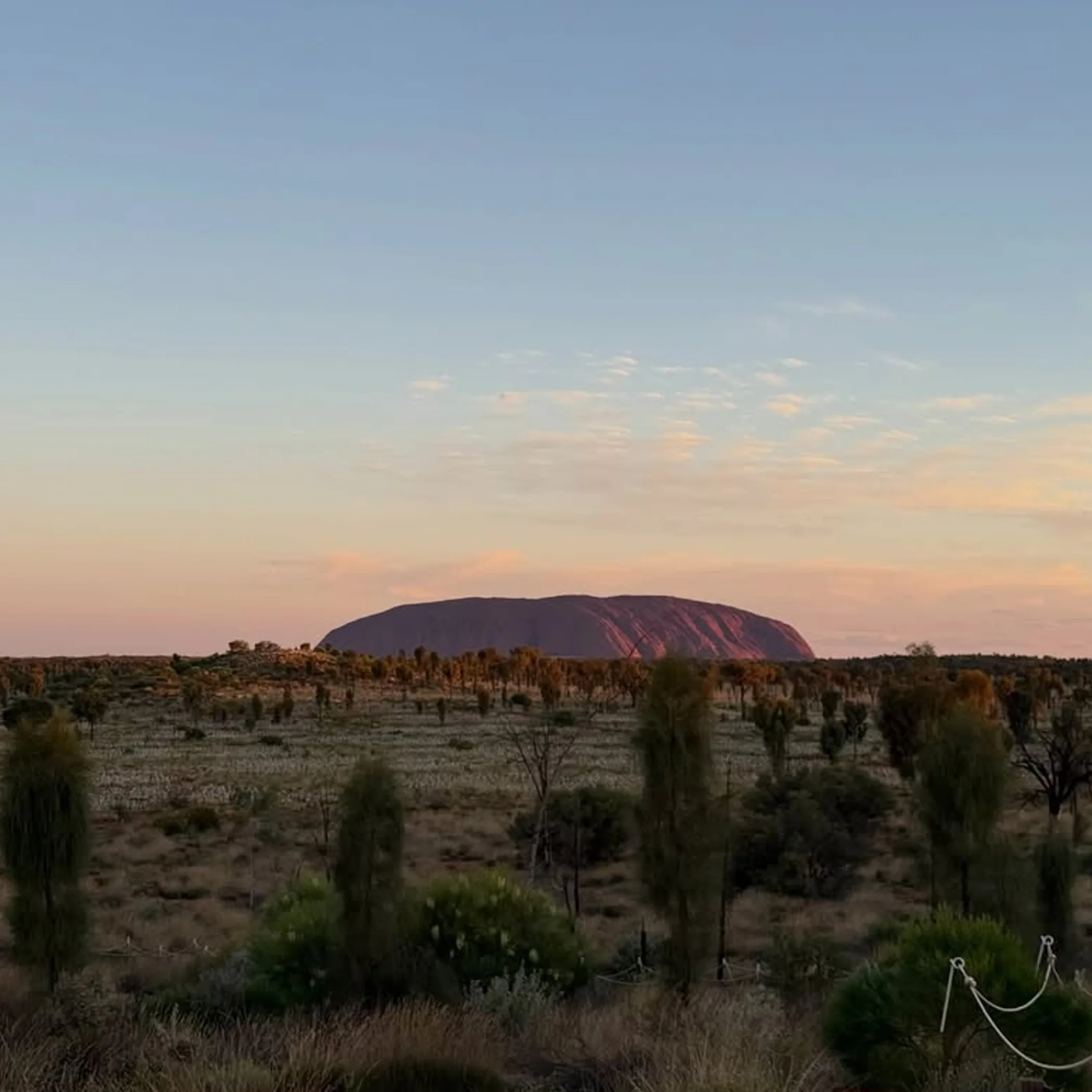 uluru in a clear photograph