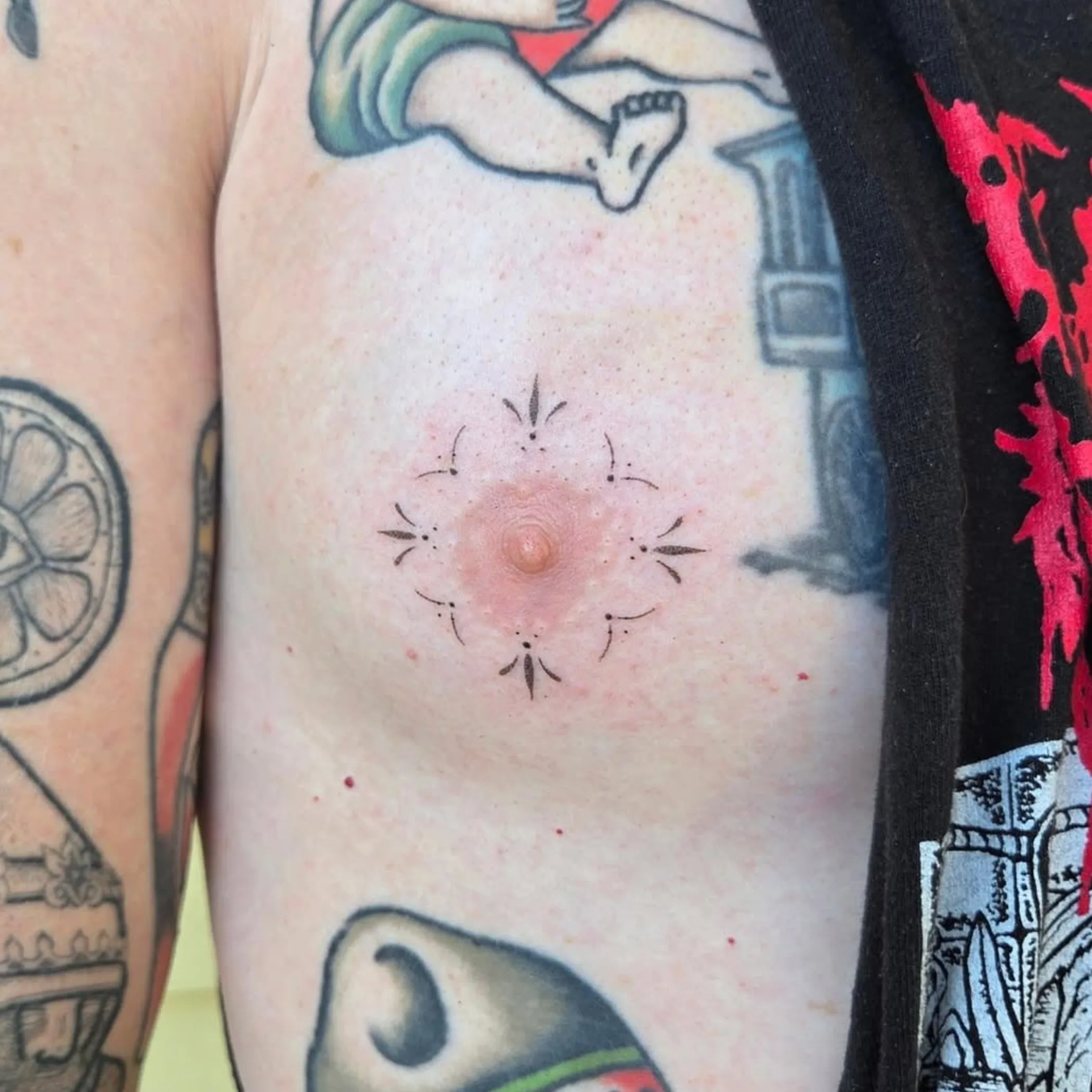 nipple tattoo work