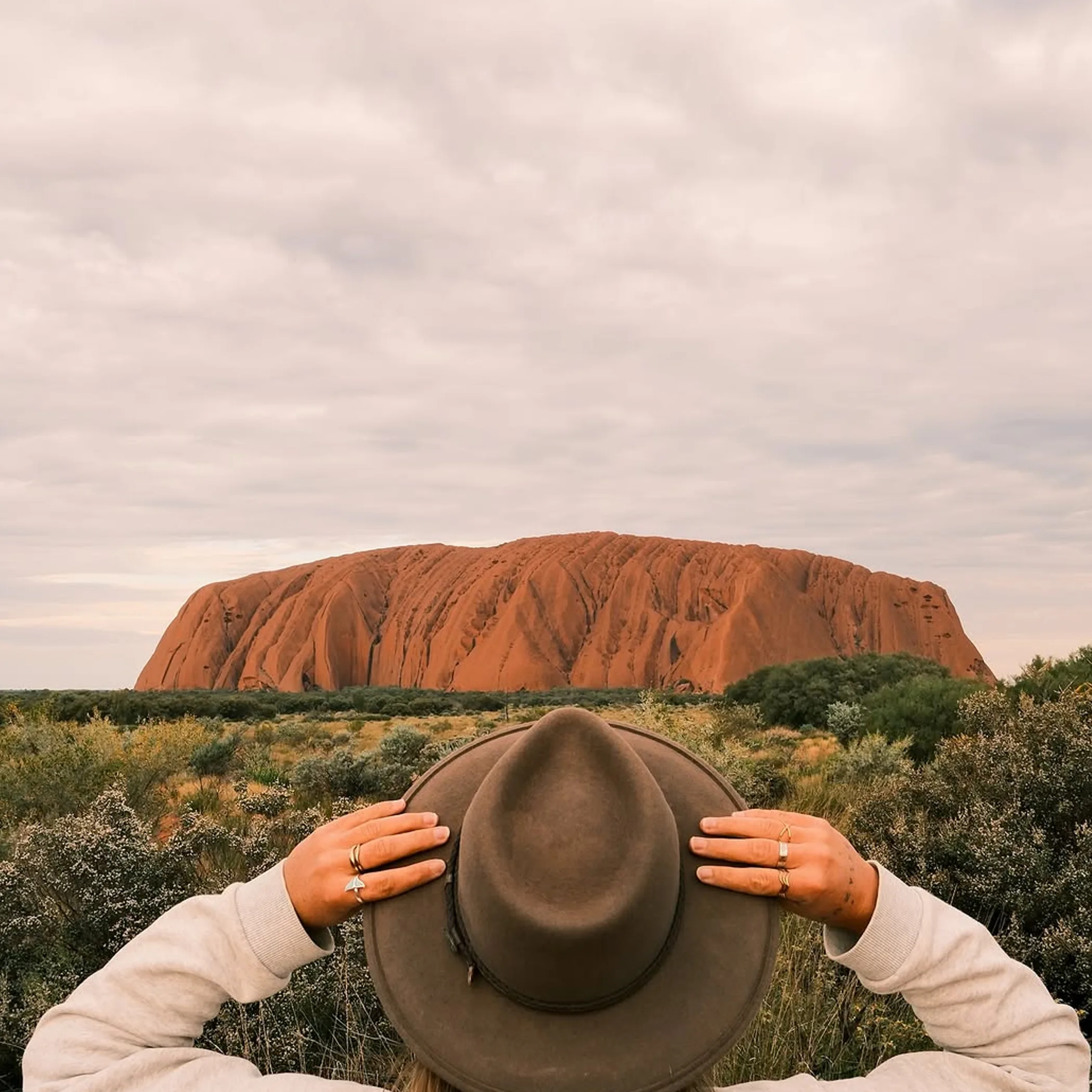 uluru in a clear photograph